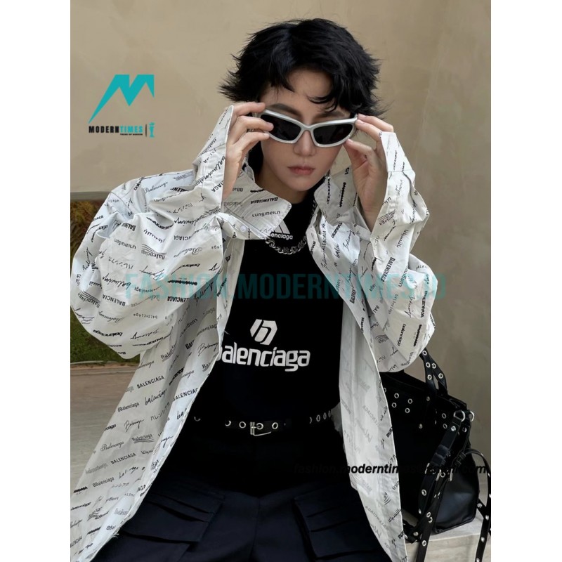 Balenciaga - 23GW Full Logo Signature Shirt