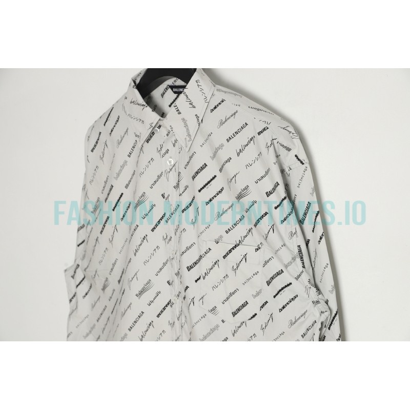Balenciaga - 23GW Full Logo Signature Shirt