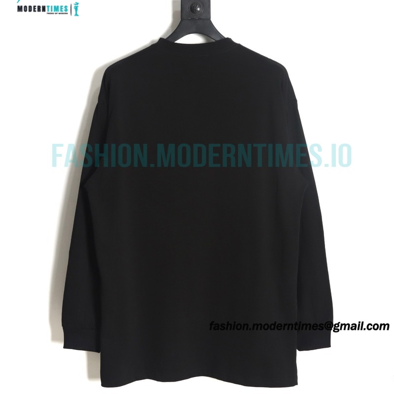 Balenciaga - 23Fw One-piece Seamless Embroidery Website Letter Embroidery Long Sleeve T-shirt