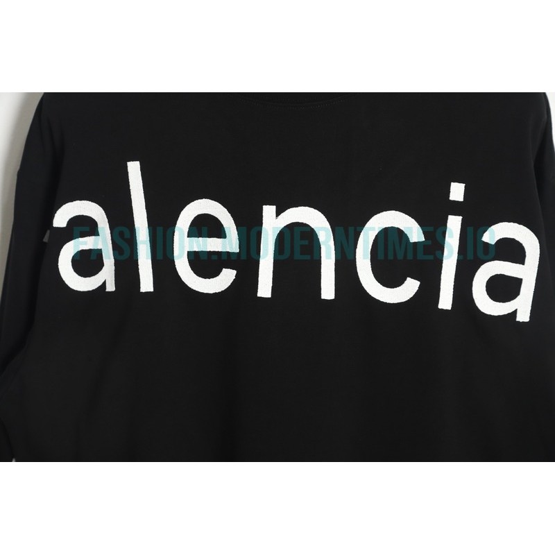 Balenciaga - 23Fw One-piece Seamless Embroidery Website Letter Embroidery Long Sleeve T-shirt