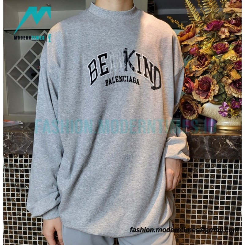 Balenciaga - 23FW Patch Printed Embroidered Alphabet Long Sleeve T-shirt