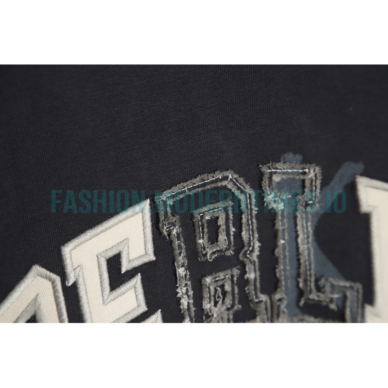 Balenciaga - 23FW Patch Printed Embroidered Alphabet Long Sleeve T-shirt