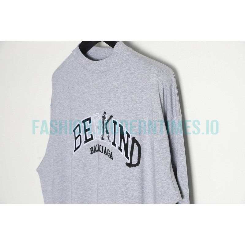 Balenciaga - 23FW Patch Printed Embroidered Alphabet Long Sleeve T-shirt