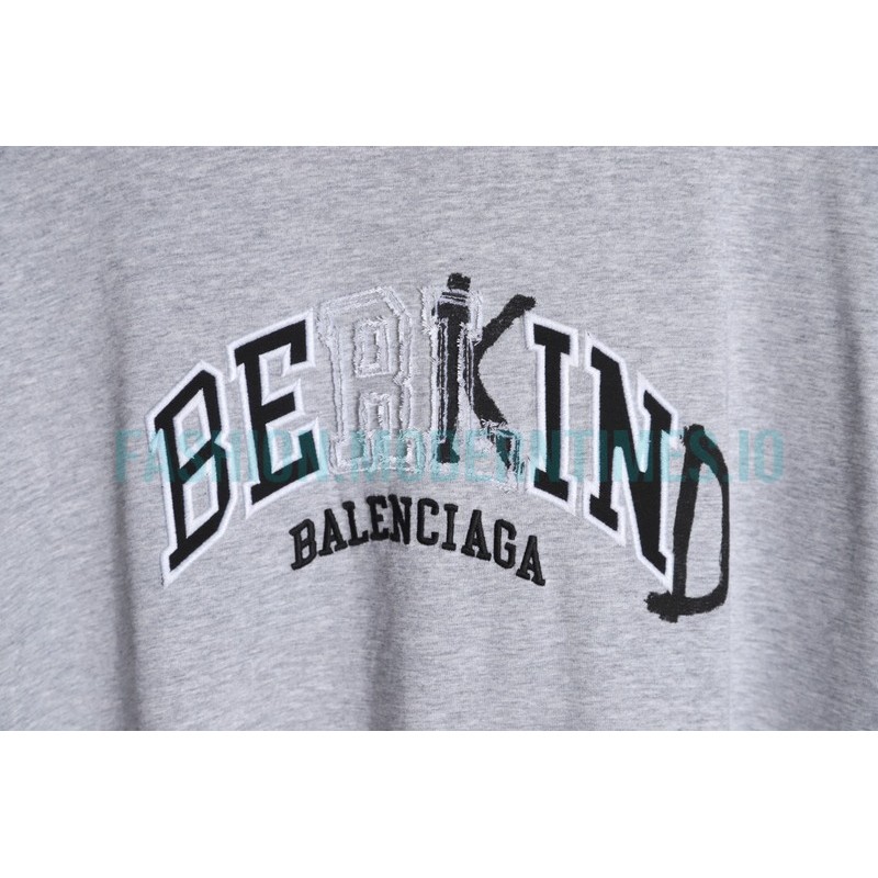 Balenciaga - 23FW Patch Printed Embroidered Alphabet Long Sleeve T-shirt