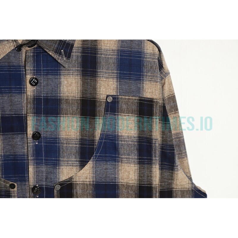 Balenciaga - Washed Willow Nail Plaid Long-sleeved Shirt