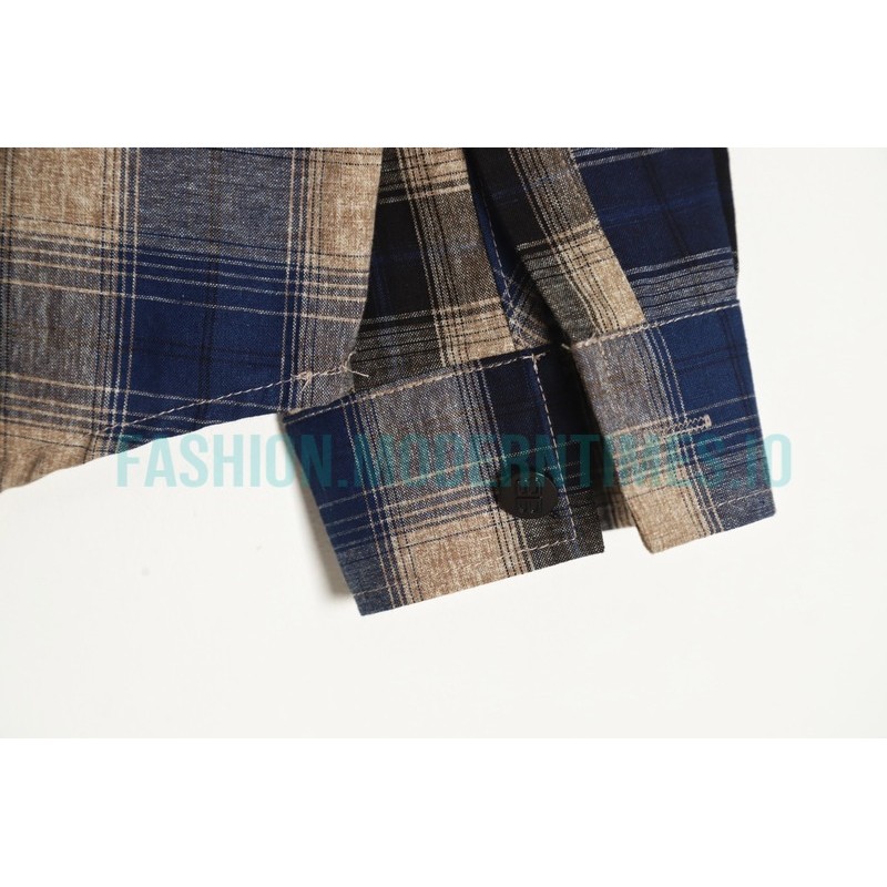 Balenciaga - Washed Willow Nail Plaid Long-sleeved Shirt