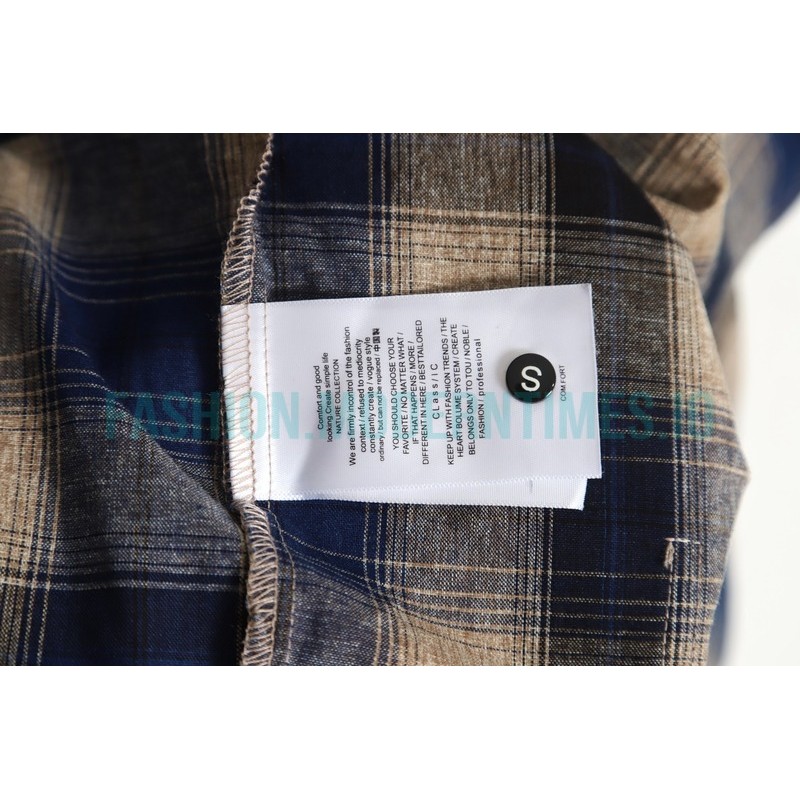 Balenciaga - Washed Willow Nail Plaid Long-sleeved Shirt