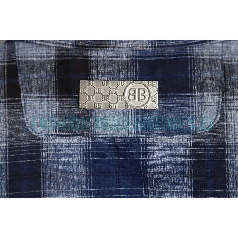 Balenciaga - Washed Willow Nail Plaid Long-sleeved Shirt