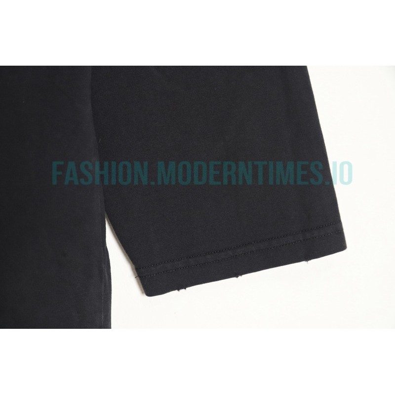 Balenciaga - 23FW Large Label Double B Crack Printed Long Sleeve T-shirt