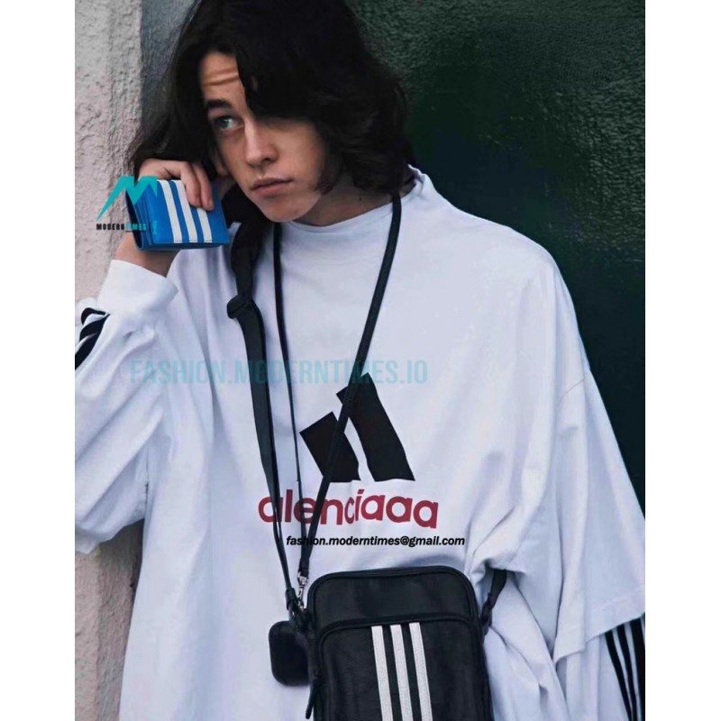 Balenciaga - Adidas Co-branded 22Fw Embroidery Fake Two Long Sleeves