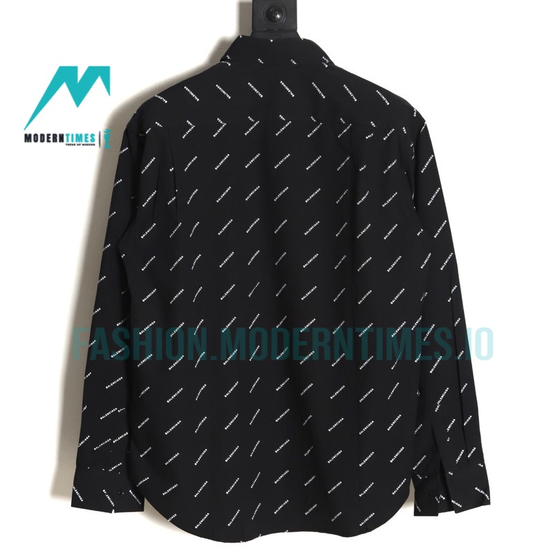 Balenciaga - 23SS Long-sleeved Shirt With Small Letters Full Of Bullets