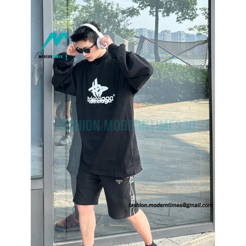Balenciaga - 23SS Overlapping Letter Long Sleeve T-shirt