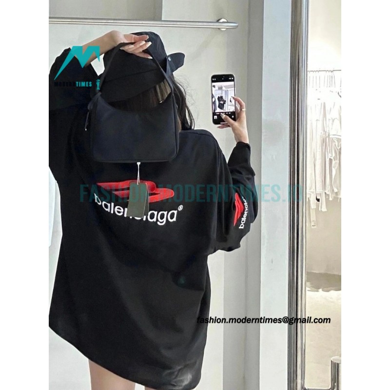 Balenciaga - 23FW 3M Embroidered Long Sleeve T-shirt