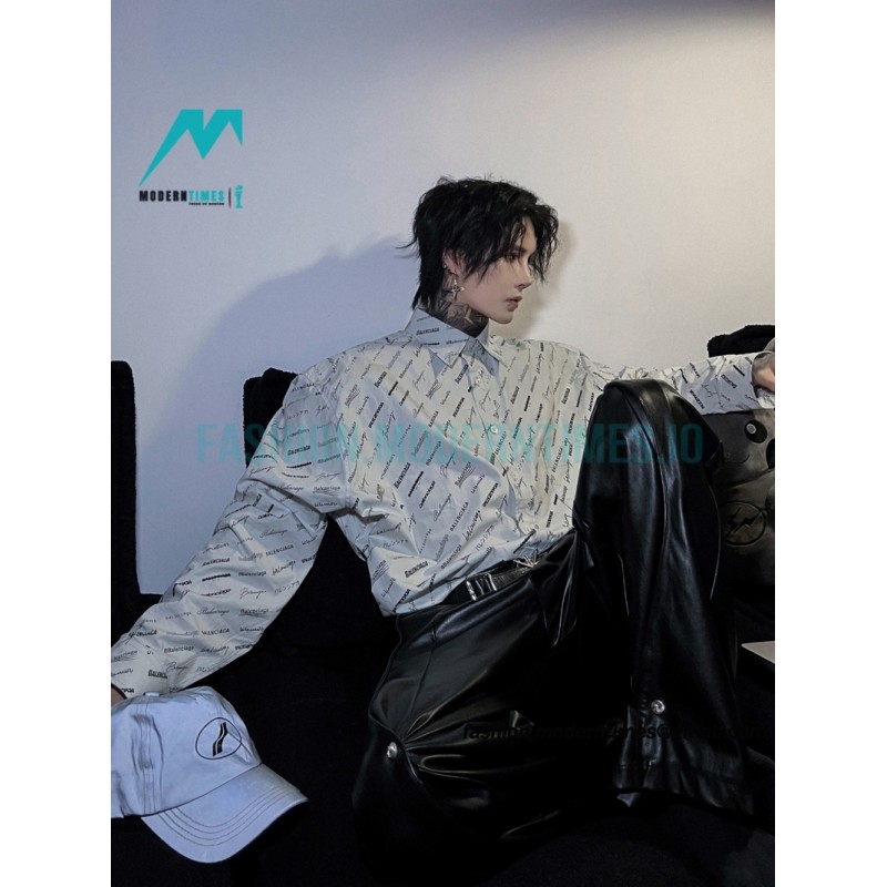 Balenciaga - 23FW Full Logo Signature Shirt