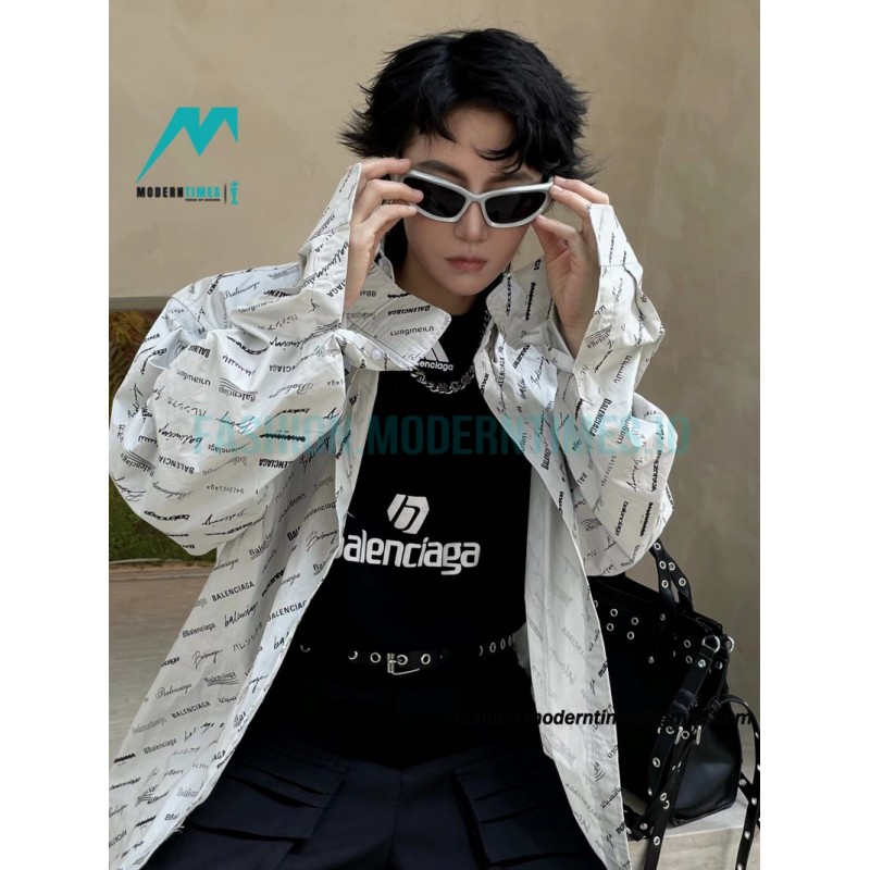 Balenciaga - 23FW Full Logo Signature Shirt