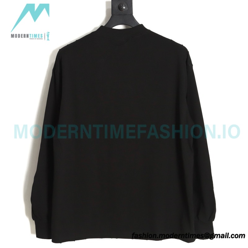 Balenciaga - 23Fw One-piece Seamless Embroidery Website Long Sleeve T-shirt