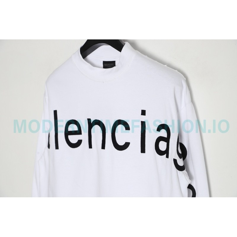 Balenciaga - 23Fw One-piece Seamless Embroidery Website Long Sleeve T-shirt