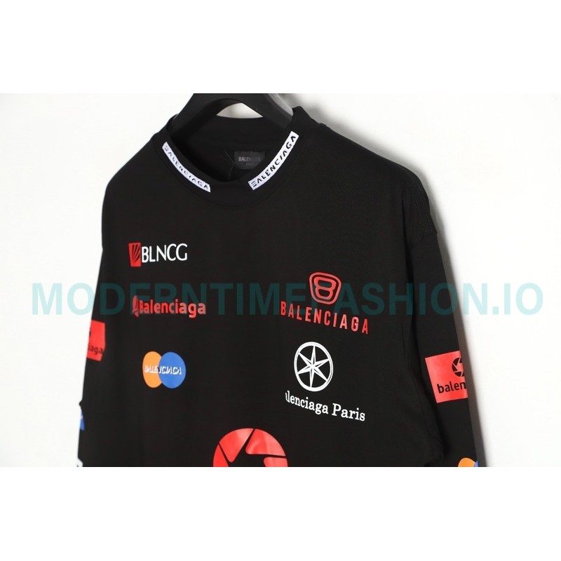 Balenciaga - 23SS Multi-element Print Full Label Long T-shirt