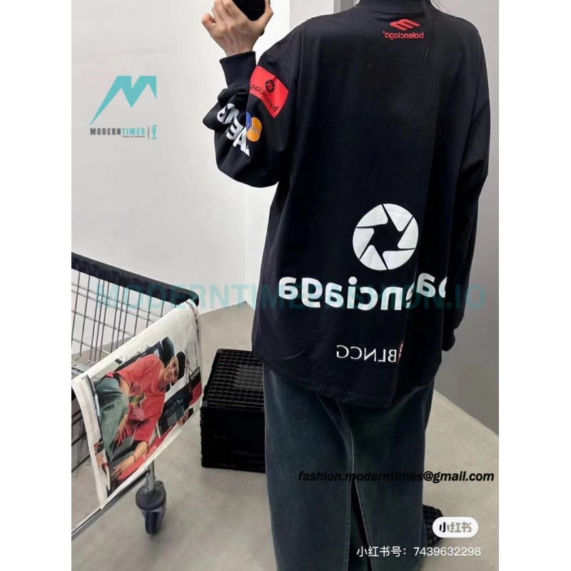 Balenciaga - 23SS Multi-element Print Full Label Long T-shirt