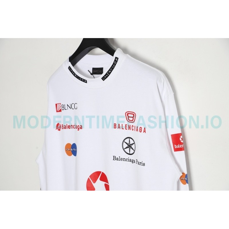 Balenciaga - 23SS Multi-element Print Full Label Long T-shirt