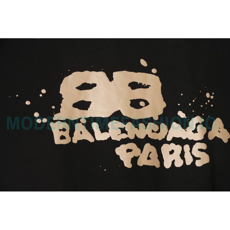 Balenciaga - Graffiti Double B Print Long Sleeve T-shirt