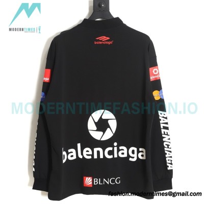 Balenciaga - 23ss Multi-element Print Full Label Long Sleeve T-shirt