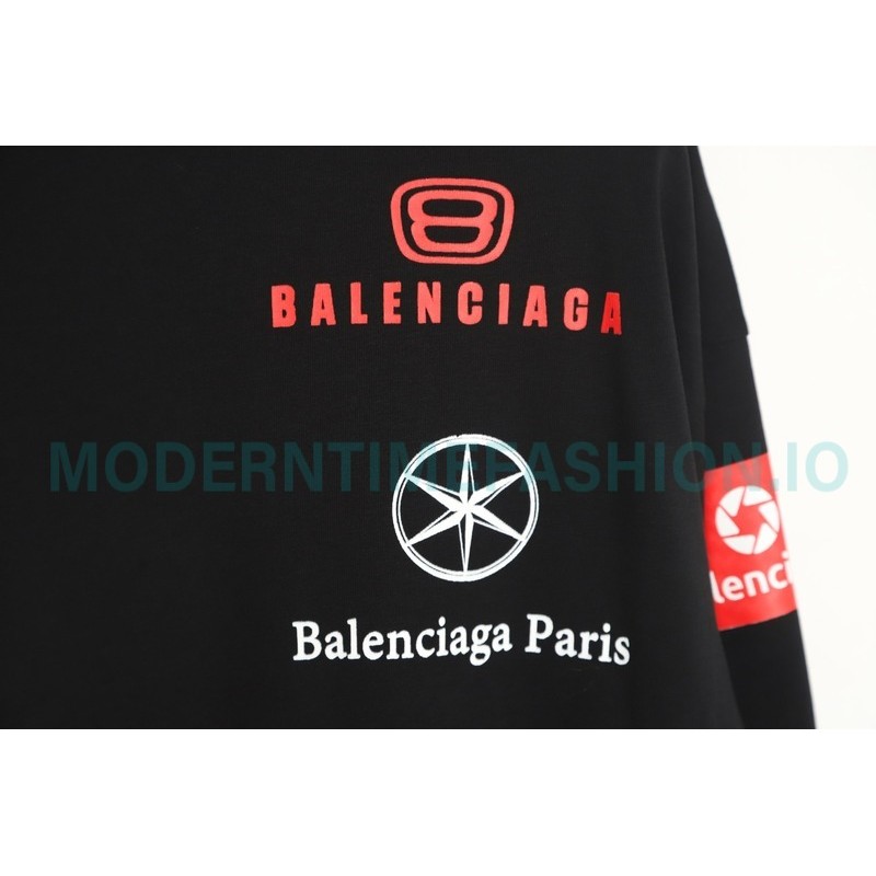 Balenciaga - 23ss Multi-element Print Full Label Long Sleeve T-shirt