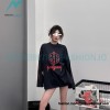 Balenciaga - 23FW Large Label Double B Crack Printed Long Sleeve T-shirt