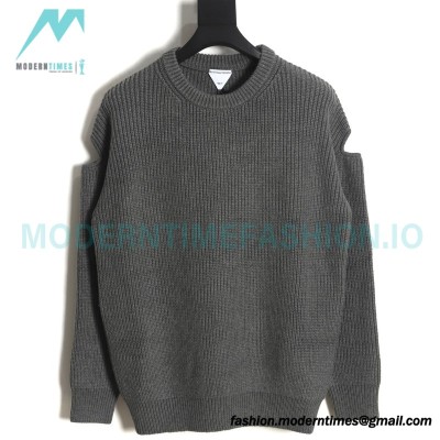 Bottega Veneta - 23FW Hollowed-out Shoulder Crewneck Sweater