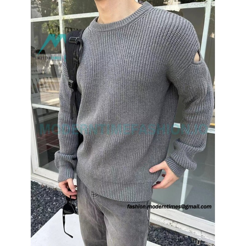 Bottega Veneta - 23FW Hollowed-out Shoulder Crewneck Sweater