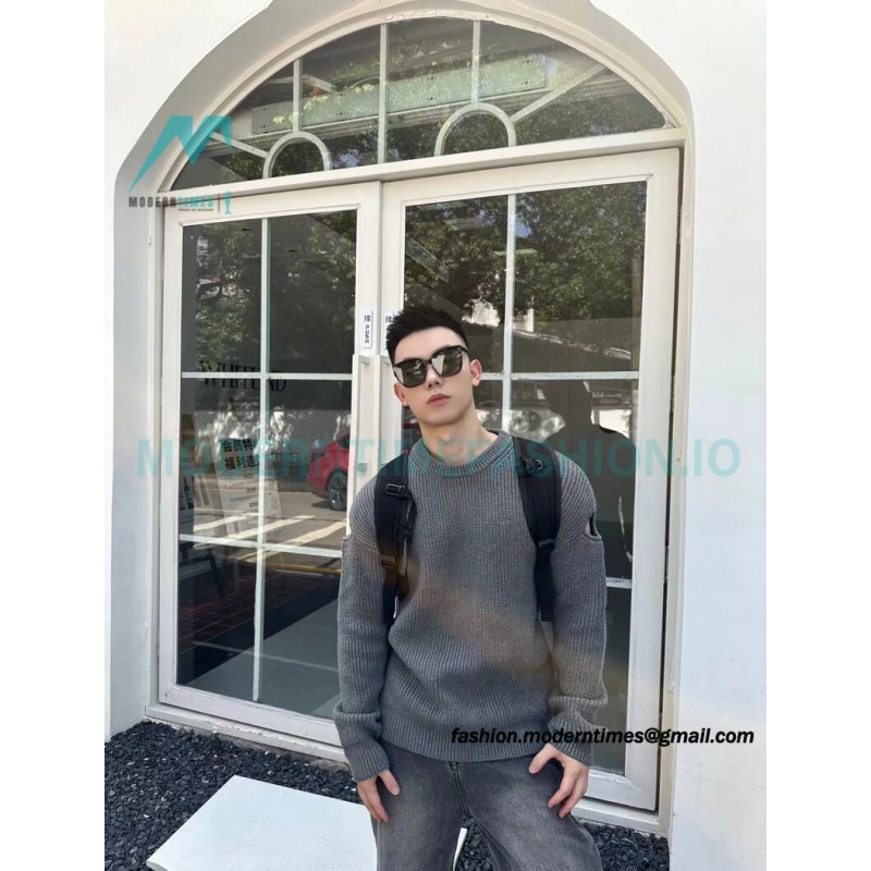 Bottega Veneta - 23FW Hollowed-out Shoulder Crewneck Sweater