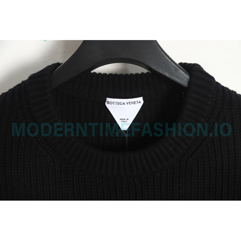 Bottega Veneta - 23FW Hollowed-out Shoulder Crewneck Sweater
