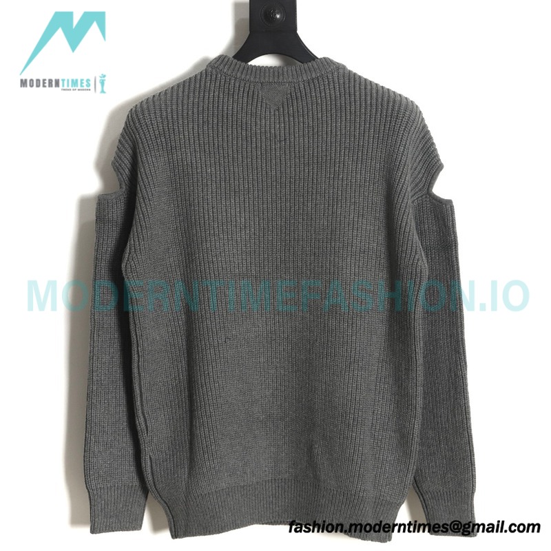 Bottega Veneta - 23FW Hollowed-out Shoulder Crewneck Sweater