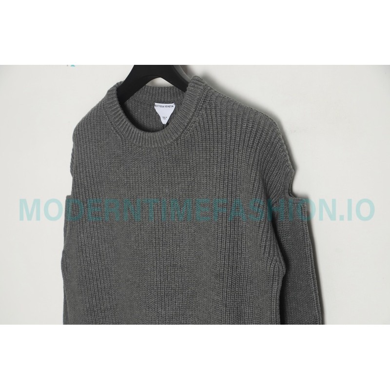 Bottega Veneta - 23FW Hollowed-out Shoulder Crewneck Sweater
