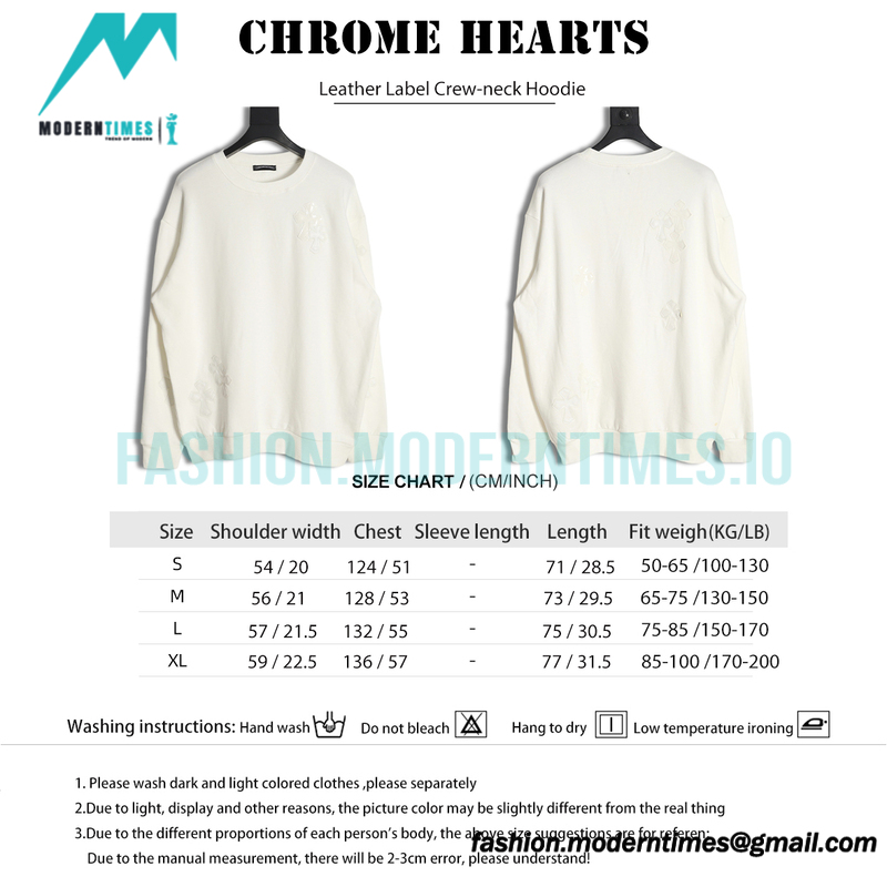 Chrome Hearts - Leather Label Crew-neck Hoodie