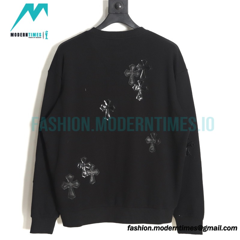 Chrome Hearts - Leather Label Crew-neck Hoodie