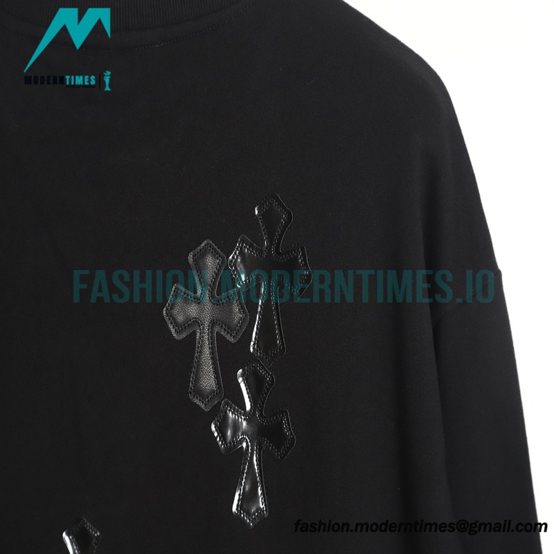 Chrome Hearts - Leather Label Crew-neck Hoodie