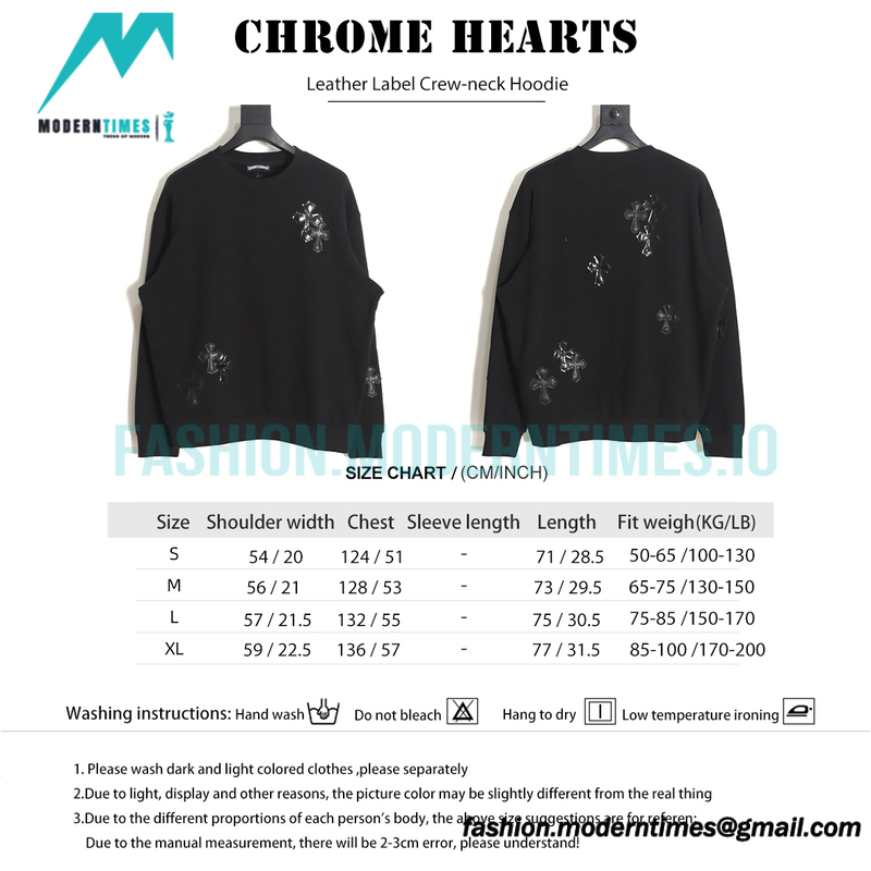 Chrome Hearts - Leather Label Crew-neck Hoodie