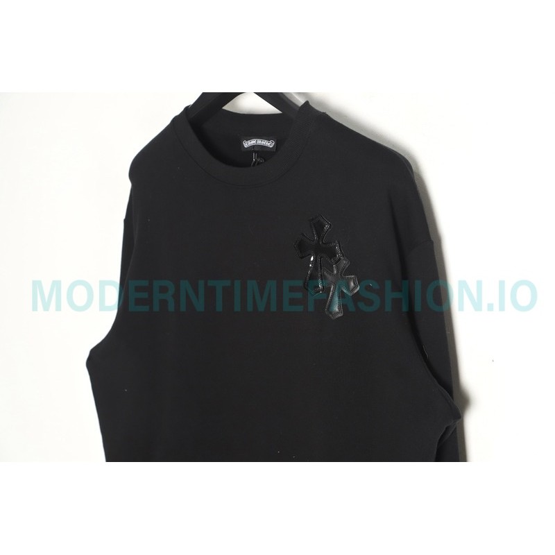 Chrome Hearts - Leather Label Crew-neck Hoodie
