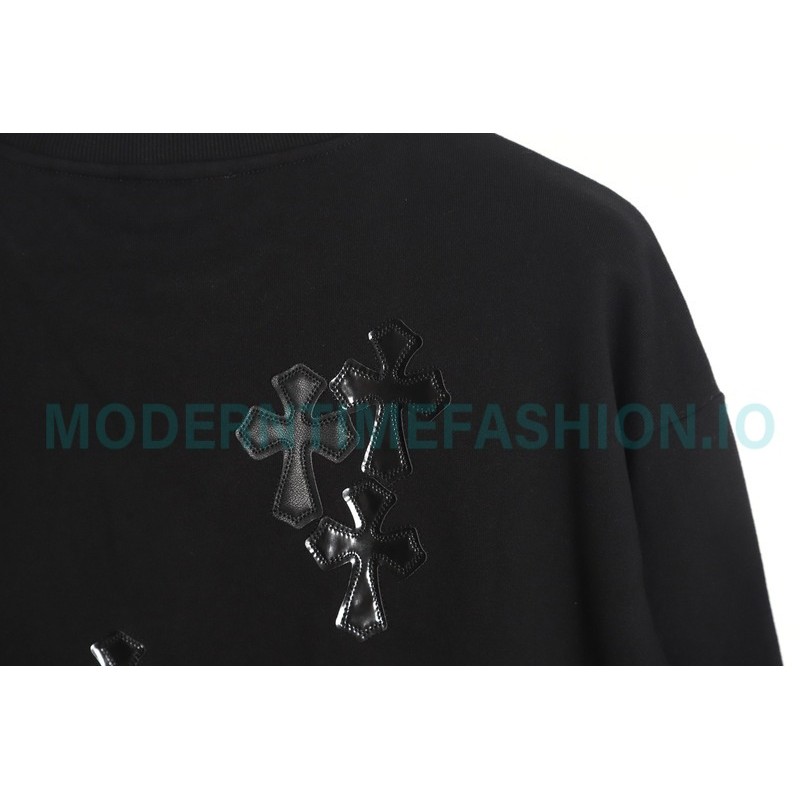 Chrome Hearts - Leather Label Crew-neck Hoodie