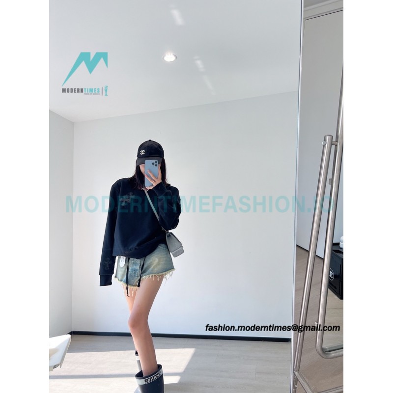 Chrome Hearts - Leather Label Crew-neck Hoodie