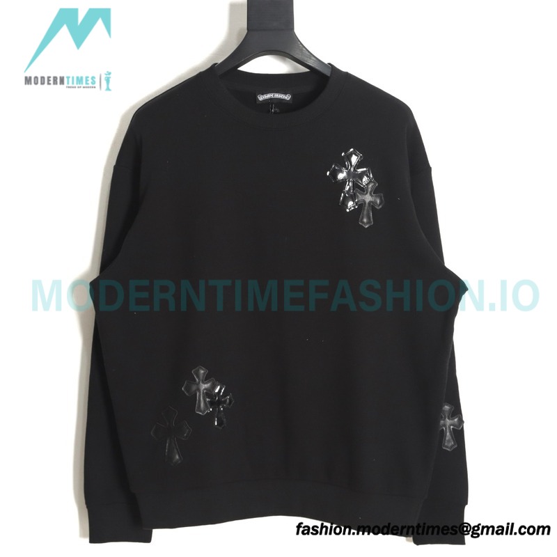Chrome Hearts - Leather Label Crew-neck Hoodie