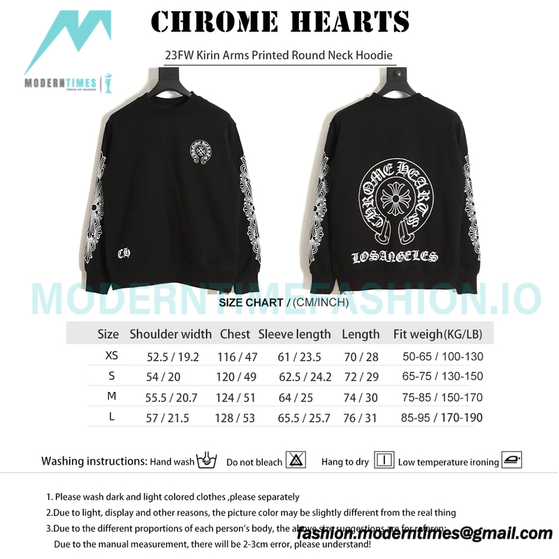 Chrome Hearts - 23FW Kirin Arms Printed Round Neck Hoodie
