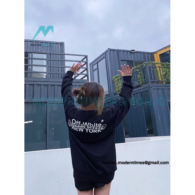 Chrome Hearts - Off White 23FW Co-branded Crewneck Hoodie