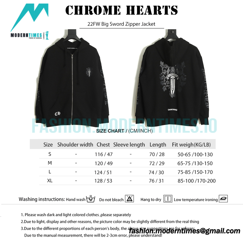 Chrome Hearts - 22FW Big Sword Zipper Jacket