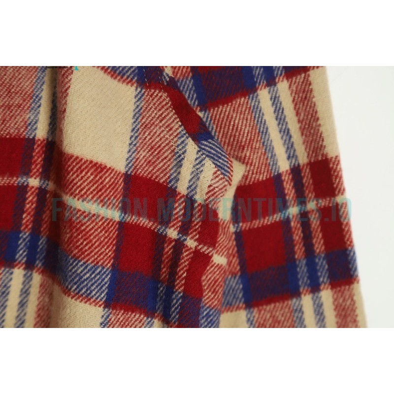 Chrome Hearts - Flannel Plaid Half-zip Shirt