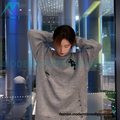 Chrome Hearts - Cross Leather Crewneck Sweater