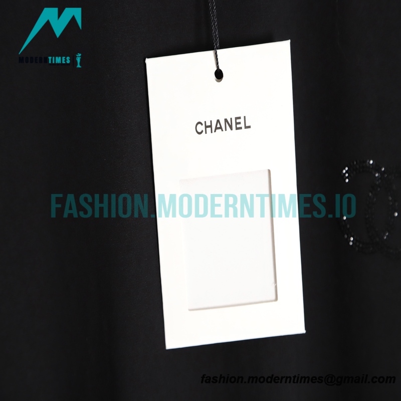 Chanel - 23ss Rhinestone Logo Short Sleeve
