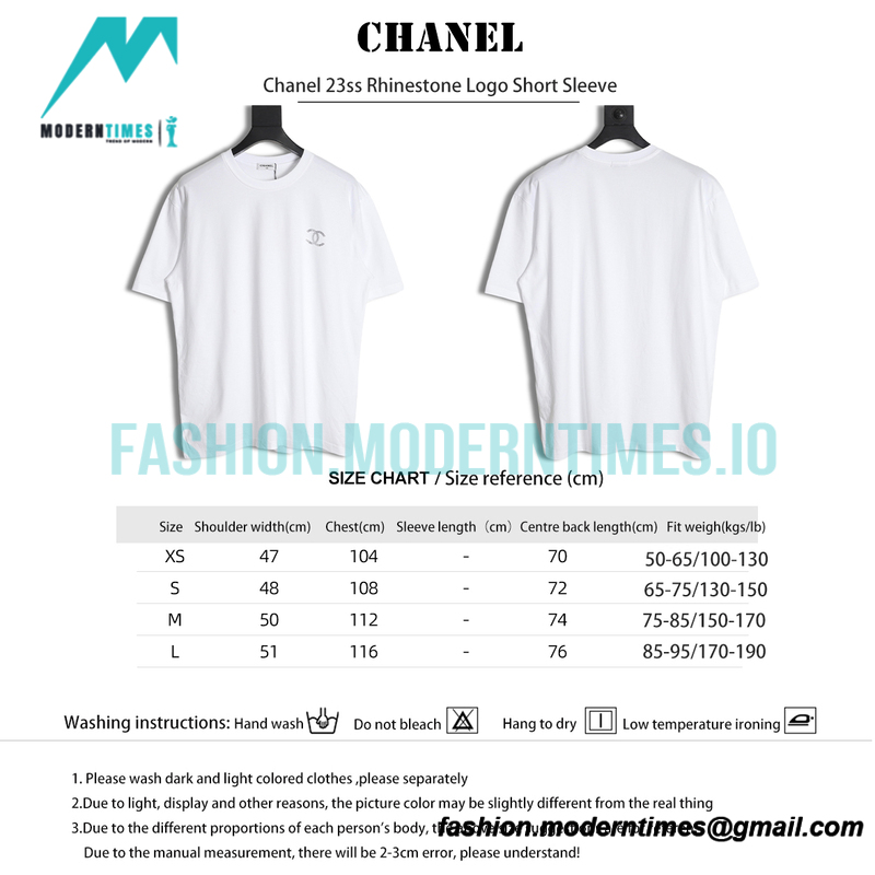 Chanel - 23ss Rhinestone Logo Short Sleeve