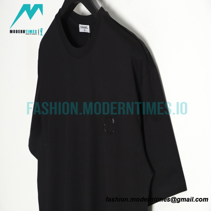 Chanel - 23ss Rhinestone Logo Short Sleeve